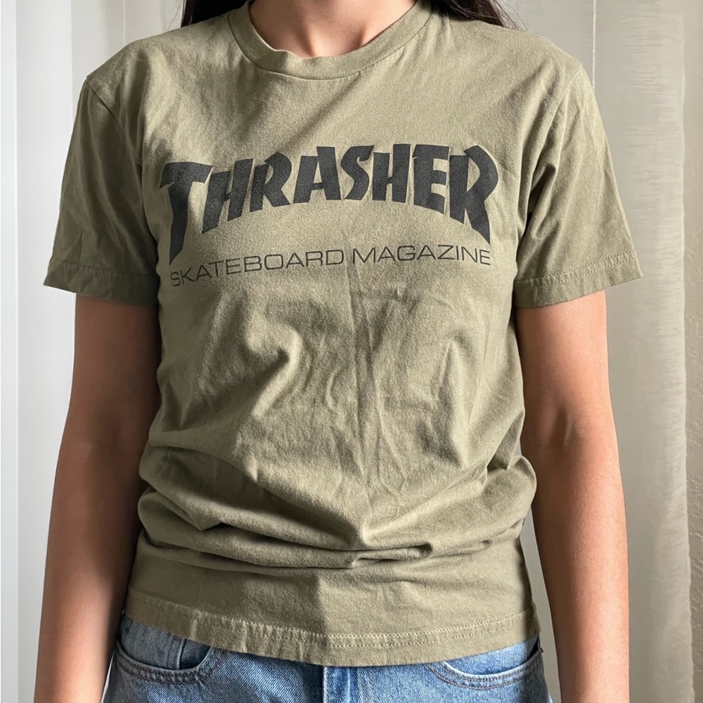 Sage green Thrasher T-shirt